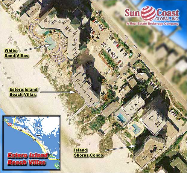 Pink Shell Estero Island Beach Villas Overhead Map